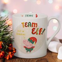 Personalised Peppa Pig Team Elf George Pig Balmoral Mug Extra Image 1 Preview